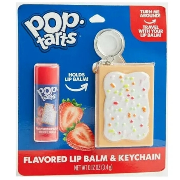 Pop.Tarts Frosted Strawberry Lip Balm & Keychain - Picture 1 of 4